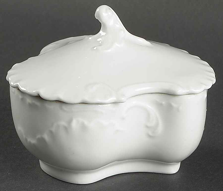 Marseille (All White) Candy Box & Lid by Haviland-1