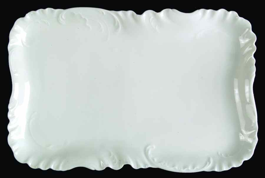 Marseille (All White) 10" Rectangular Serving Platter by Haviland-1