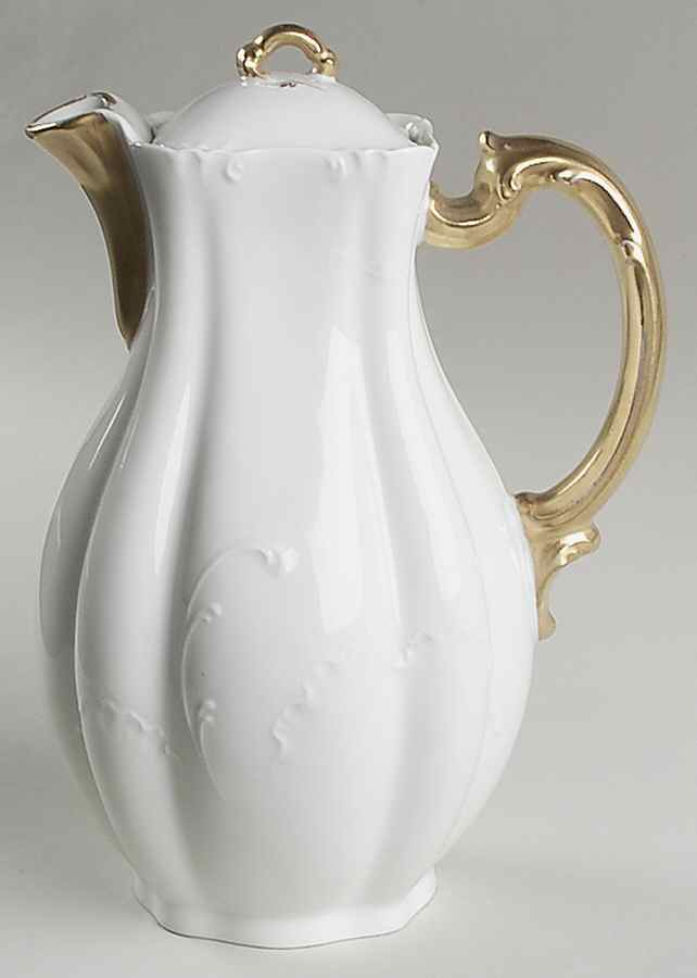 Marseille (All White) Chocolate Pot & Lid by Haviland-1