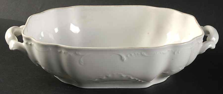Marseille (All White) Rectangular Vegetable Bowl No Lid by Haviland-1