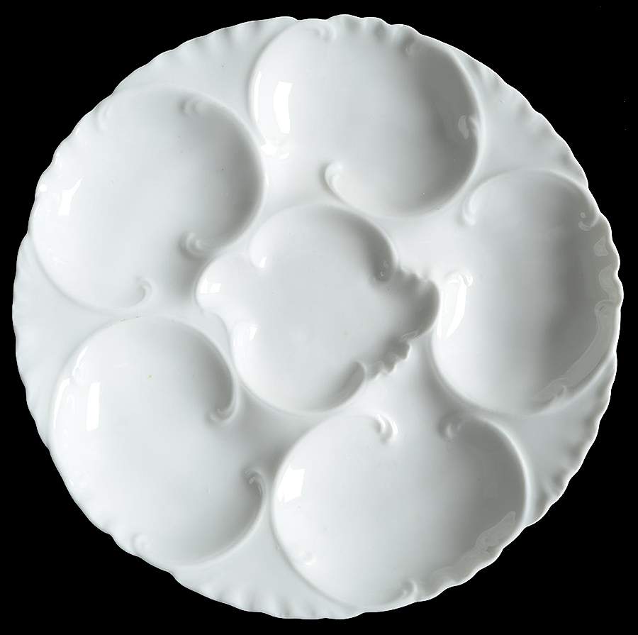 Marseille (All White) Oyster Plate by Haviland-1