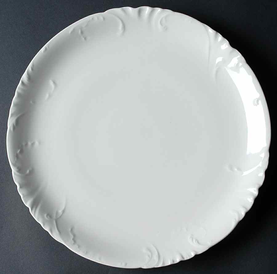 Marseille (All White) 12" Chop Plate (Round Platter) by Haviland-1