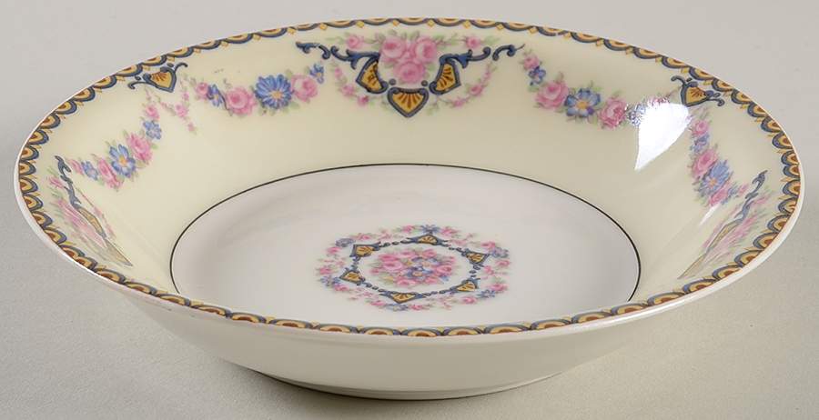 Marseille (Floral, Cream Rim) Fruit/Dessert (Sauce) Bowl by Haviland-1