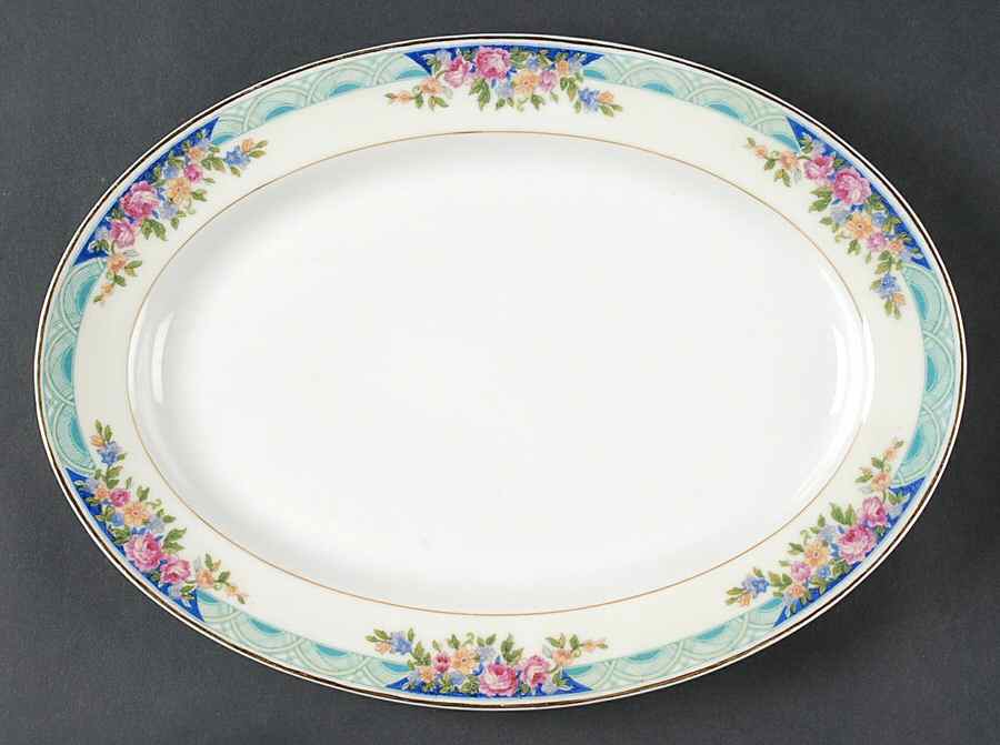 Massachusetts 11" Oval Serving Platter by Haviland-1