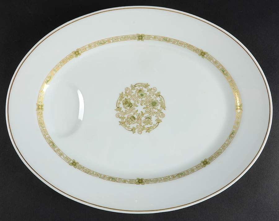 Meurice 13" Oval Serving Platter by Haviland-1