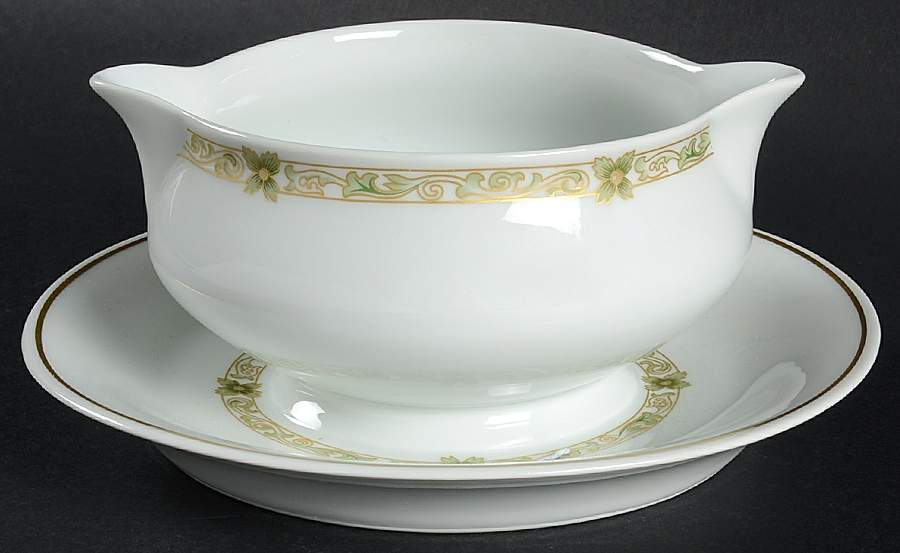 Meurice Gravy Boat with Attached Underplate by Haviland-1