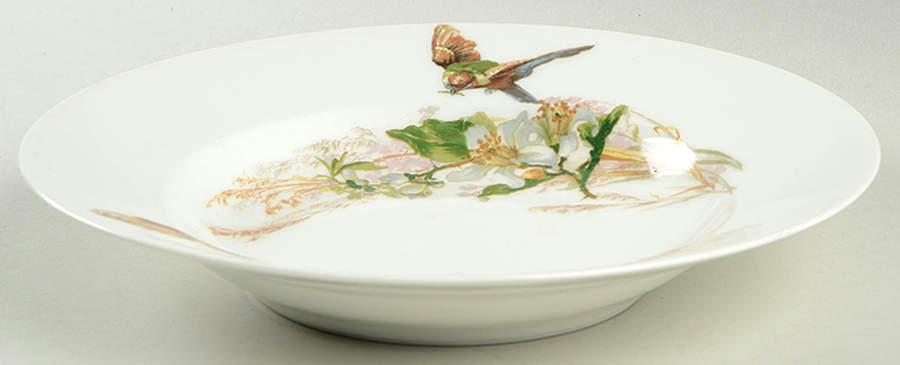 Meadow Visitors (Smooth, No Trim) Large Rim Soup Bowl by Haviland-1