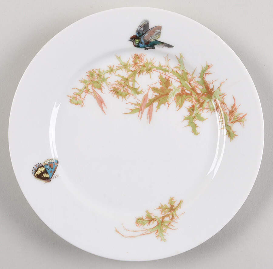 Meadow Visitors (Smooth, No Trim) Salad Plate by Haviland-1