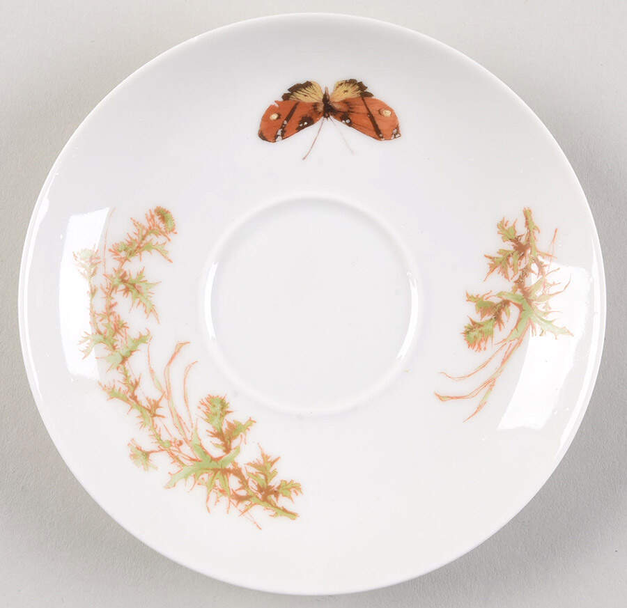 Meadow Visitors (Smooth, No Trim) Saucer for Flat Cup by Haviland-1