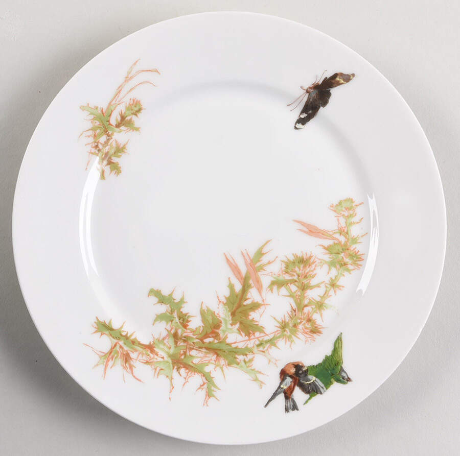 Meadow Visitors (Smooth, No Trim) Salad Plate by Haviland-1