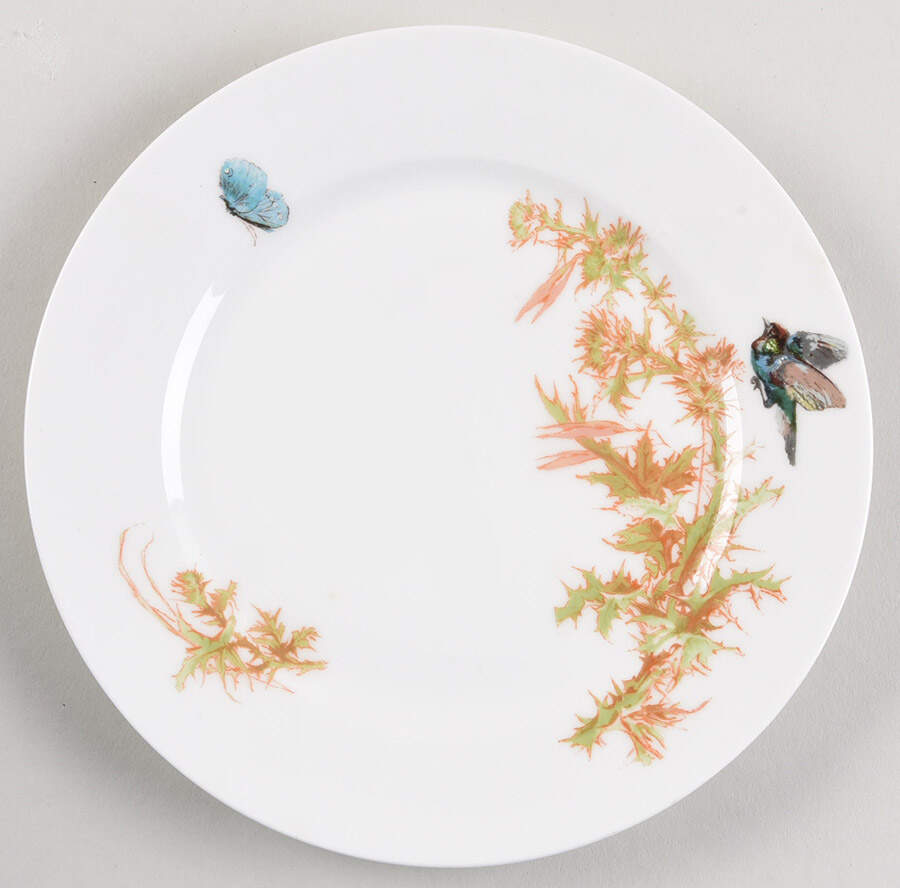 Meadow Visitors (Smooth, No Trim) Salad Plate by Haviland-1