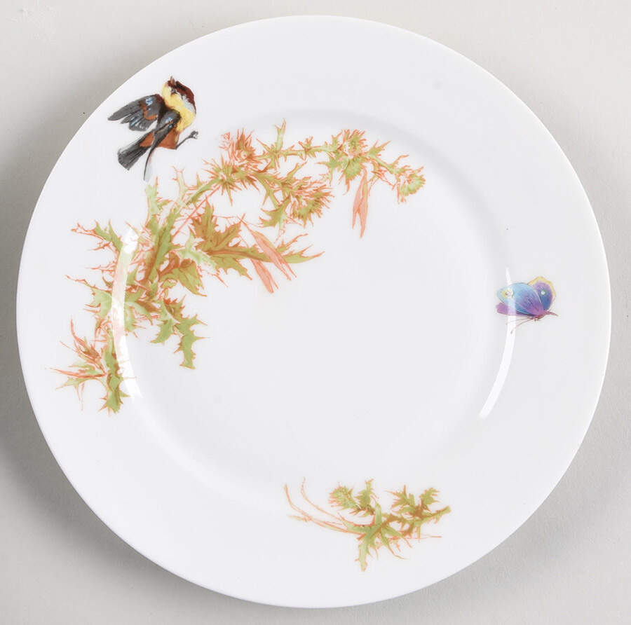 Meadow Visitors (Smooth, No Trim) Salad Plate by Haviland-1