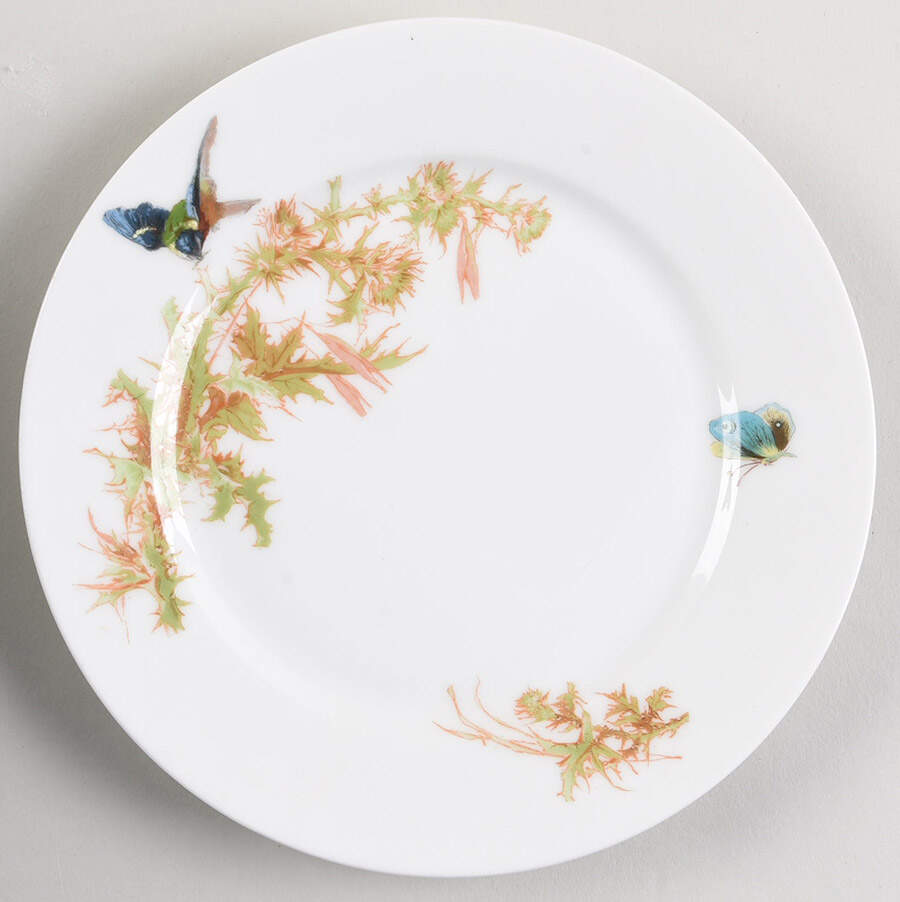 Meadow Visitors (Smooth, No Trim) Salad Plate by Haviland-1