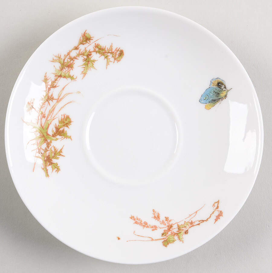 Meadow Visitors (Smooth, No Trim) Saucer for Flat Cup by Haviland-1