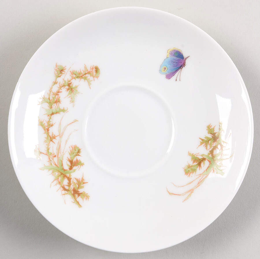 Meadow Visitors (Smooth, No Trim) Saucer for Flat Cup by Haviland-1
