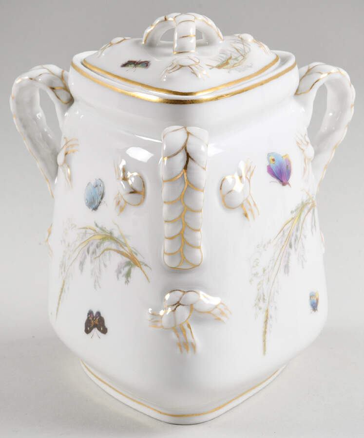 Meadow Visitors (Smooth, No Trim) Sugar Bowl & Lid by Haviland-1