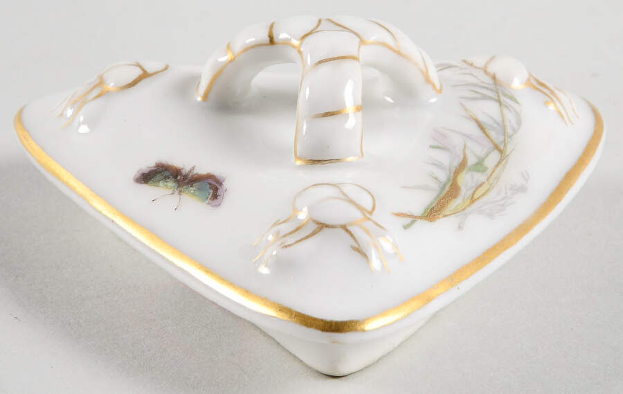 Meadow Visitors (Smooth, No Trim) Lid for Sugar Bowl by Haviland-1