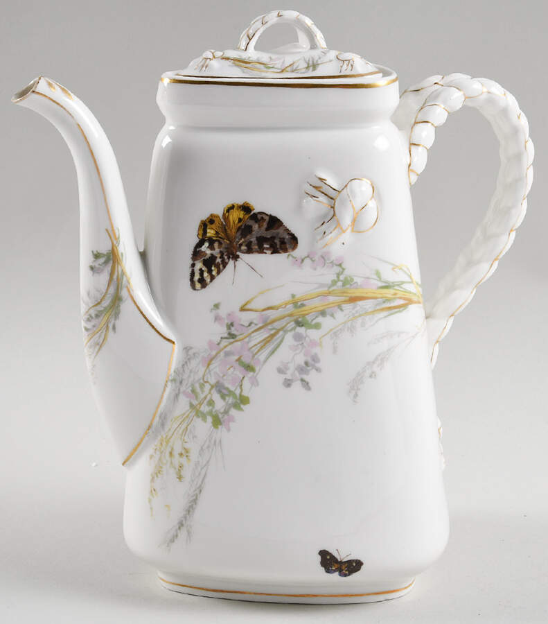 Meadow Visitors (Smooth, No Trim) Coffee Pot & Lid by Haviland-1