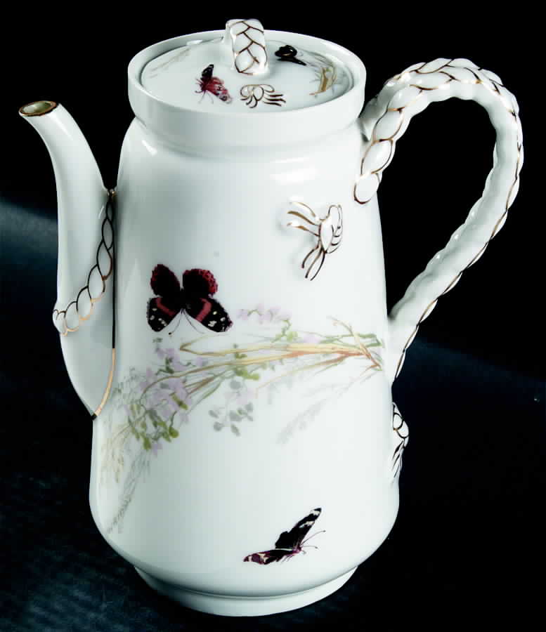 Meadow Visitors (Smooth, No Trim) Coffee Pot & Lid by Haviland-1