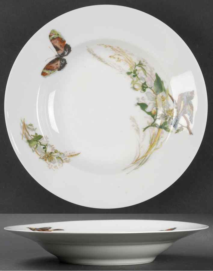 Meadow Visitors (Smooth, No Trim) Large Rim Soup Bowl by Haviland-1