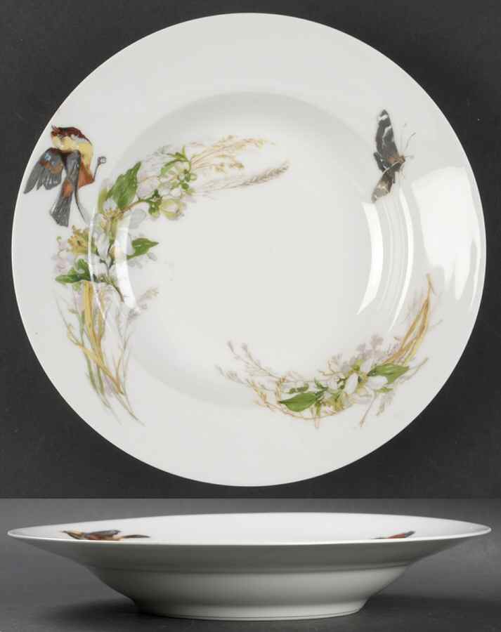 Meadow Visitors (Smooth, No Trim) Large Rim Soup Bowl by Haviland-1