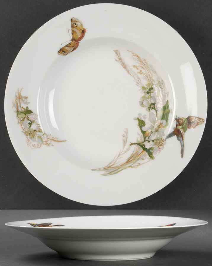 Meadow Visitors (Smooth, No Trim) Large Rim Soup Bowl by Haviland-1
