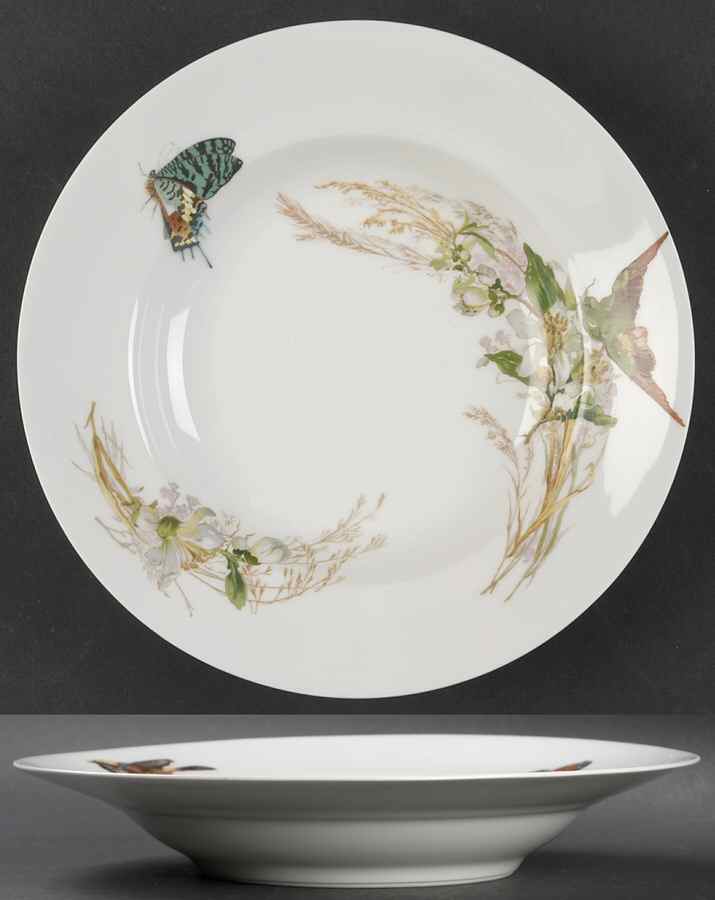 Meadow Visitors (Smooth, No Trim) Large Rim Soup Bowl by Haviland-1