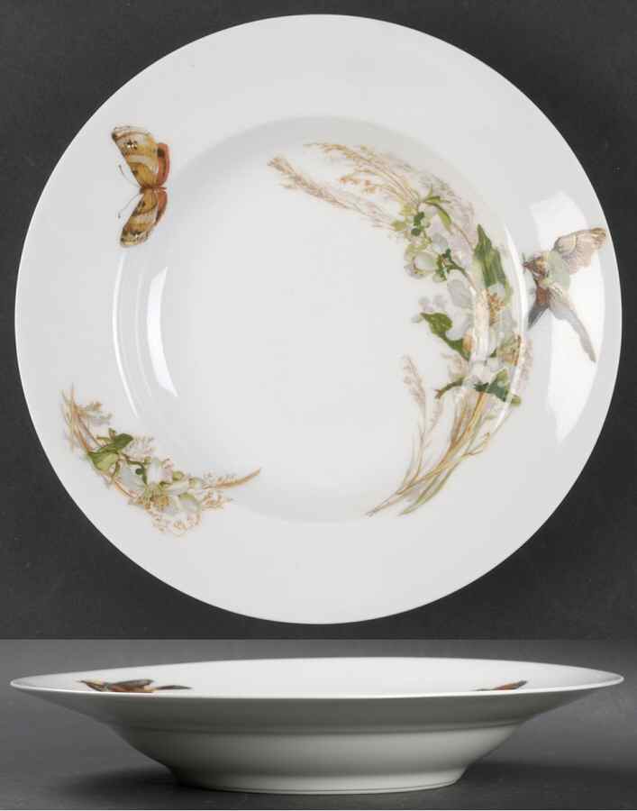 Meadow Visitors (Smooth, No Trim) Large Rim Soup Bowl by Haviland-1