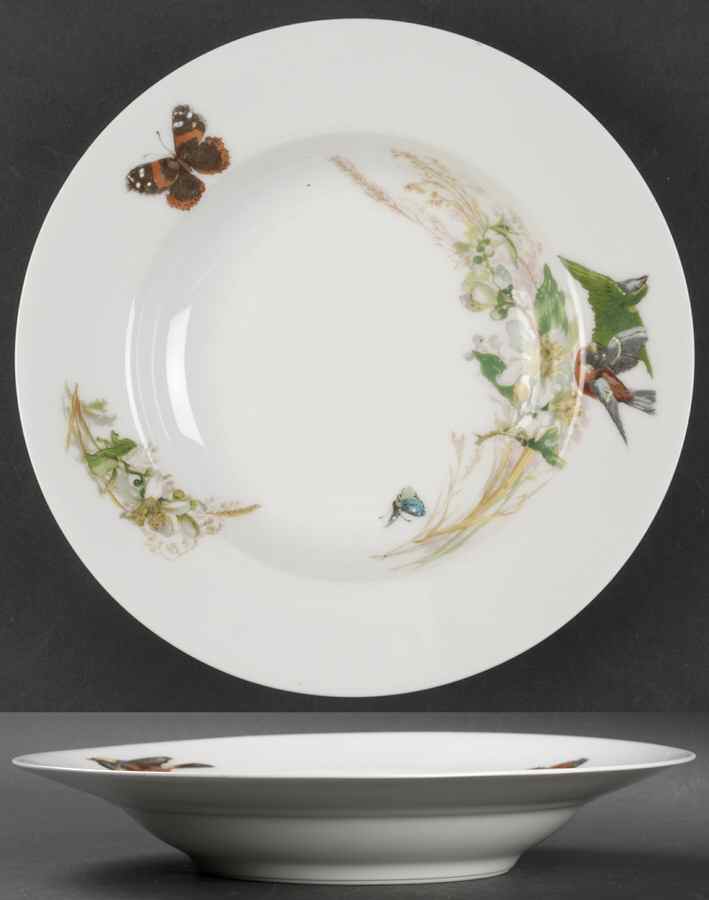 Meadow Visitors (Smooth, No Trim) Large Rim Soup Bowl by Haviland-1