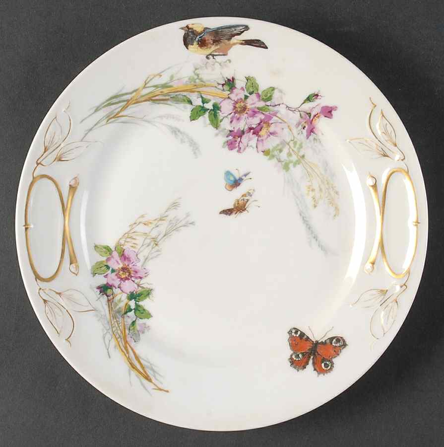 Meadow Visitors (Smooth, No Trim) Cake Plate by Haviland-1