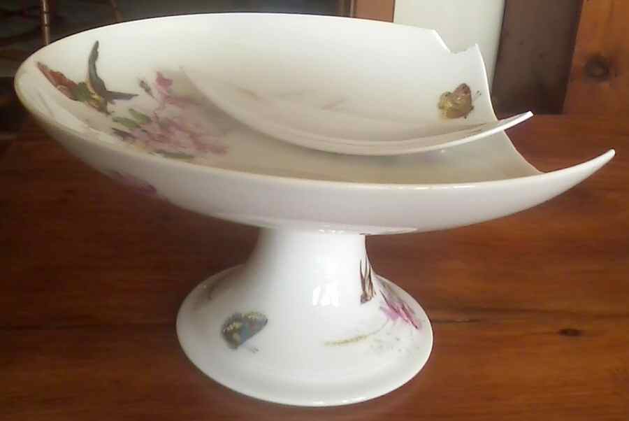 Meadow Visitors (Smooth, No Trim) Round Compote (Height X Width) by Haviland-1