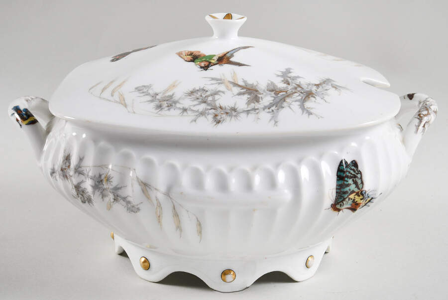 Meadow Visitors (Blank 413) Tureen &  Lid by Haviland-1
