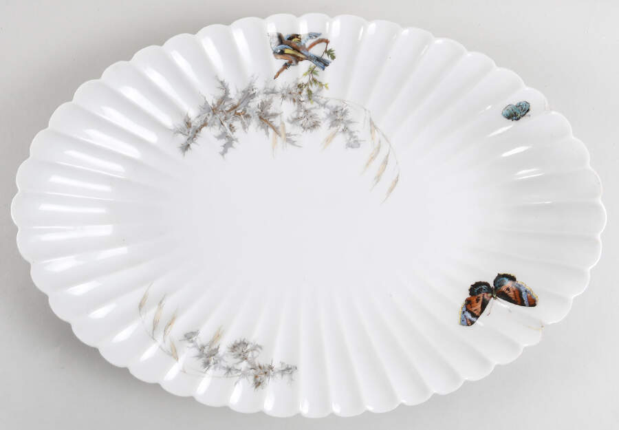 Meadow Visitors (Blank 413) 15" Oval Serving Platter by Haviland-1