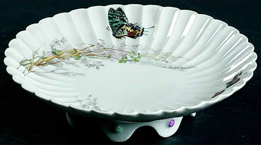 Meadow Visitors (Blank 413) Round Compote (Height X Width) by Haviland-1