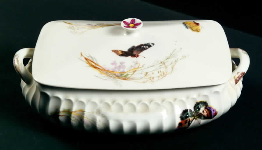 Meadow Visitors (Blank 413) Lid for Rectangular Vegetable by Haviland-1