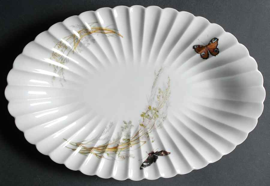 Meadow Visitors (Blank 413) 13" Oval Serving Platter by Haviland-1