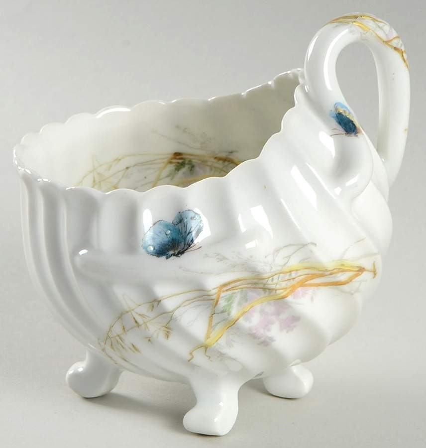 Meadow Visitors (Blank 413) Open Sauce Boat by Haviland-1