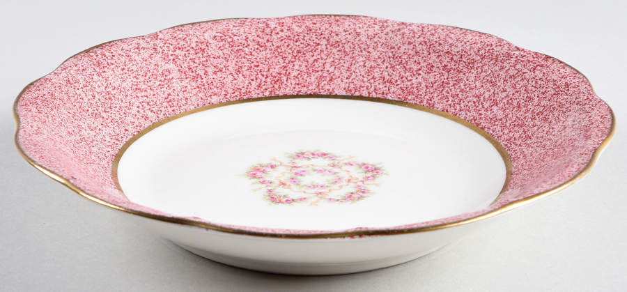 Mezzatint Red Pink Coupe Soup Bowl by Haviland-1