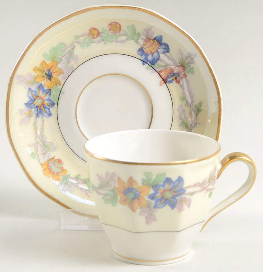 Miami Cream Flat Demitasse Cup & Saucer Set by Haviland-1