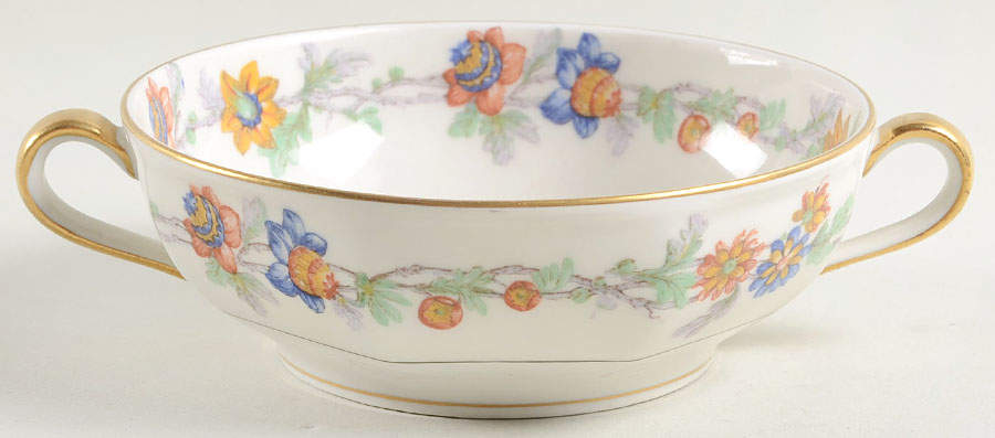 Miami Cream Flat Cream Soup Bowl by Haviland-1