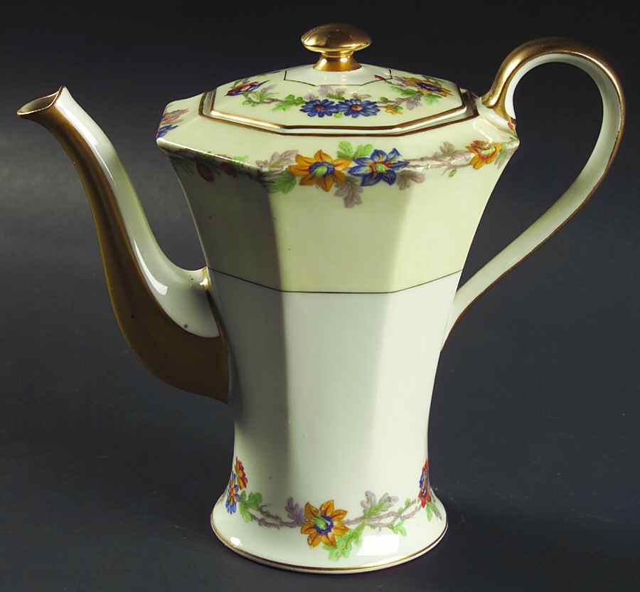 Miami Cream Coffee Pot & Lid by Haviland-1