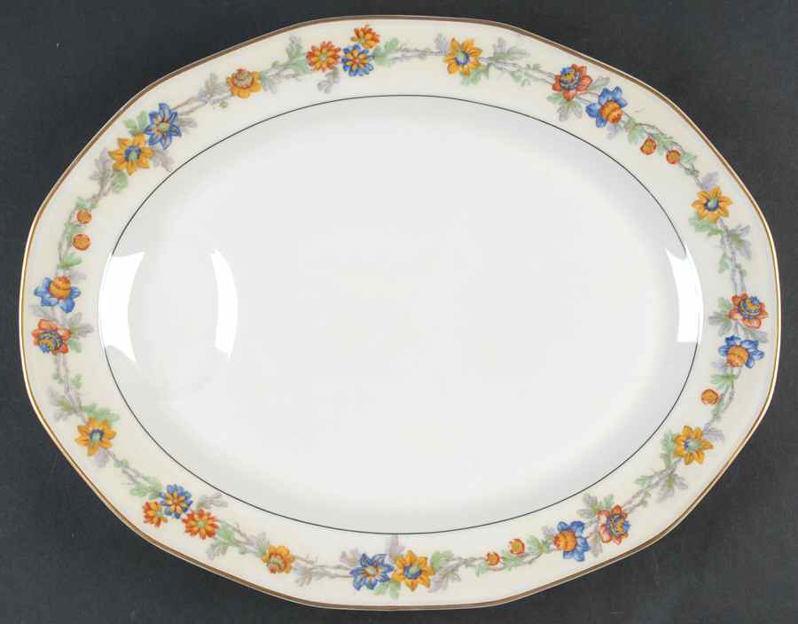 Miami Cream 13" Oval Serving Platter by Haviland-1