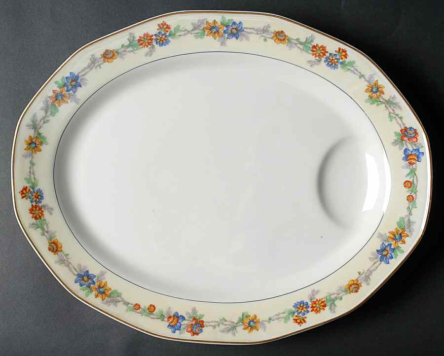 Miami Cream 15" Oval Serving Platter by Haviland-1
