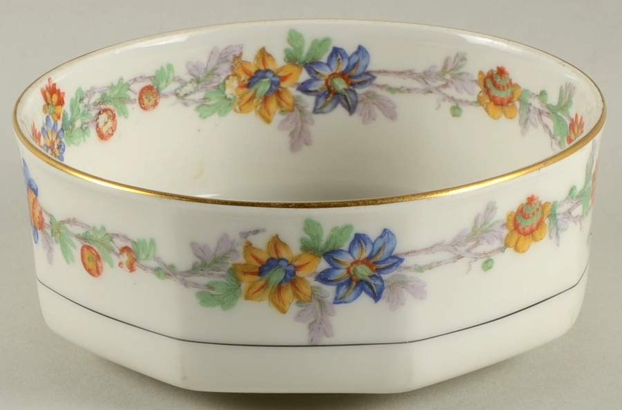 Miami White Cranberry Bowl by Haviland-1