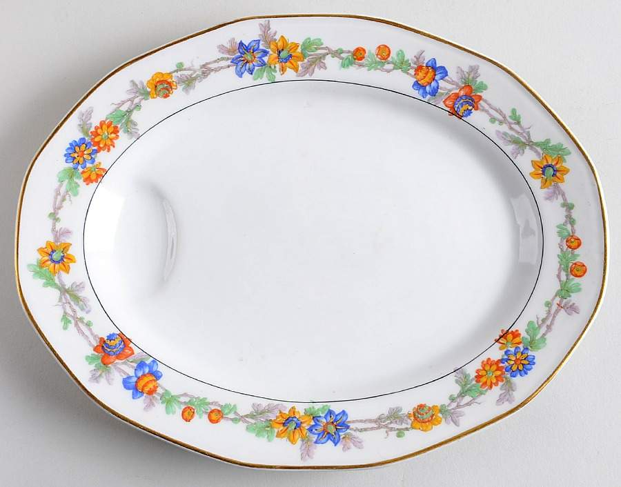Miami White 11" Oval Serving Platter by Haviland-1