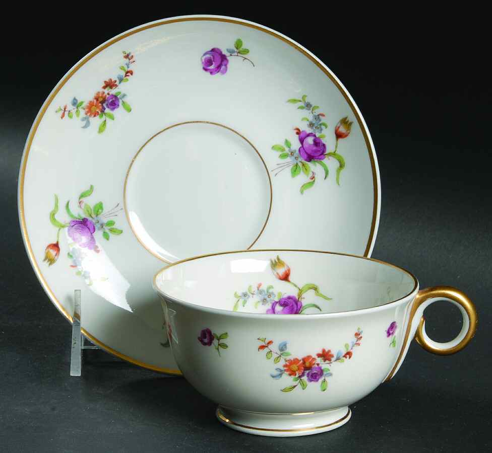 Mignonette Footed Cup & Saucer Set by Haviland-1