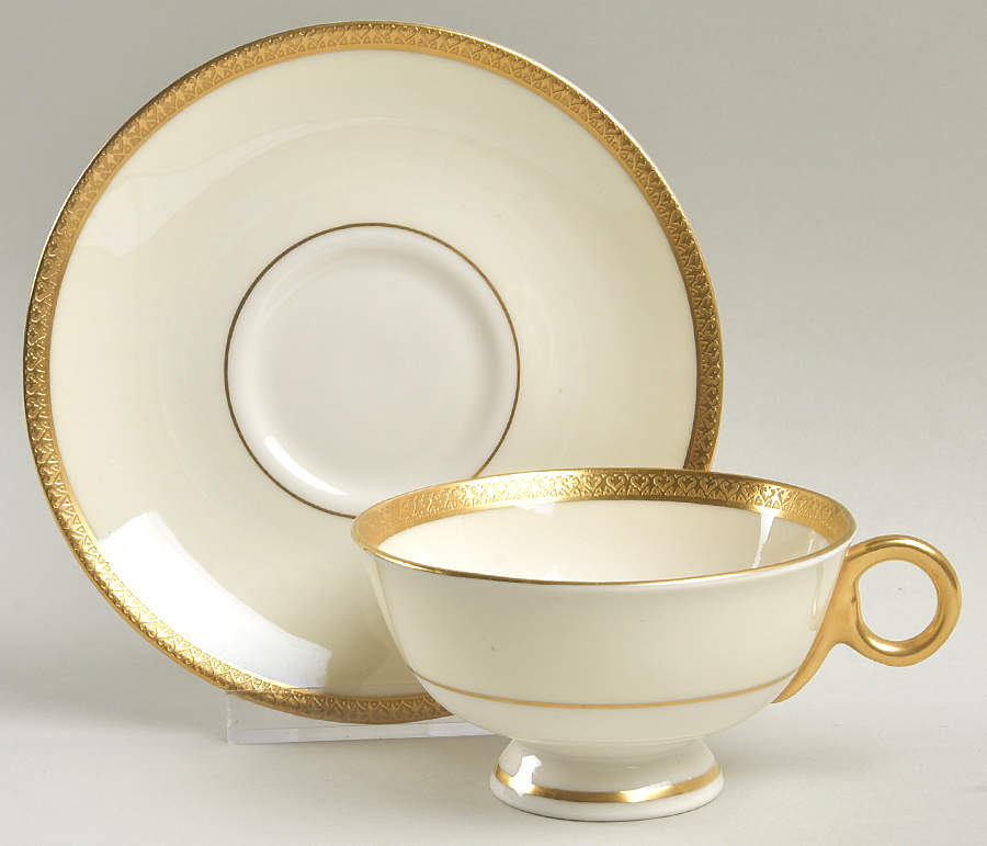 Milford Footed Cup & Saucer Set by Haviland-1