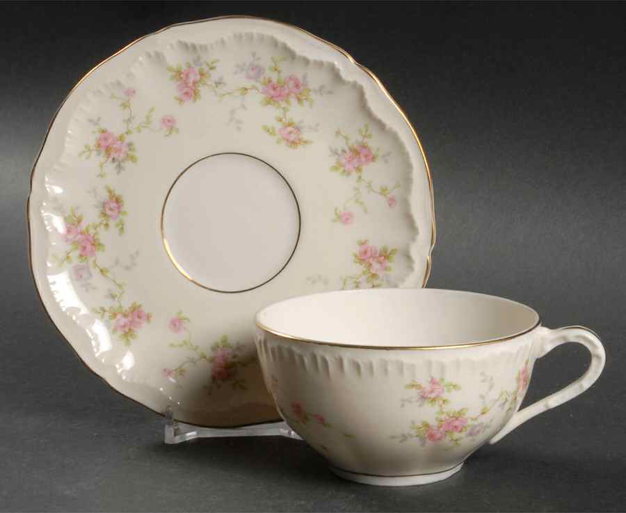 Millbury Flat Cup & Saucer Set by Haviland-1