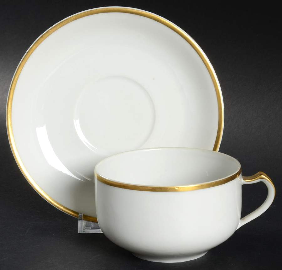 Mirabeau Flat Cup & Saucer Set by Haviland-1