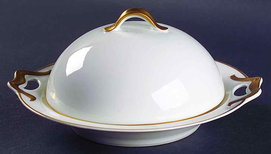 Mirabeau Round Covered Butter with Strainer by Haviland-1